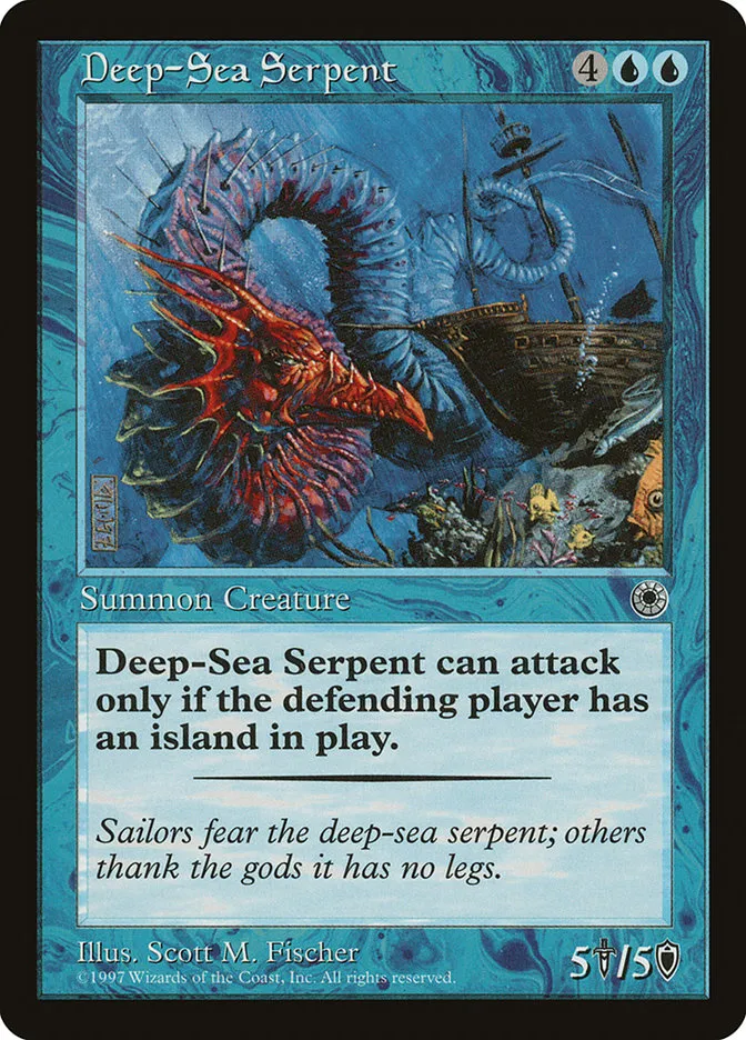1997 Portal Deep-Sea Serpent uncommon #51 uncommon card image