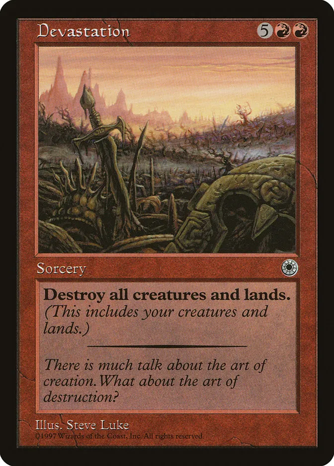1997 Portal Devastation rare #123 rare card image
