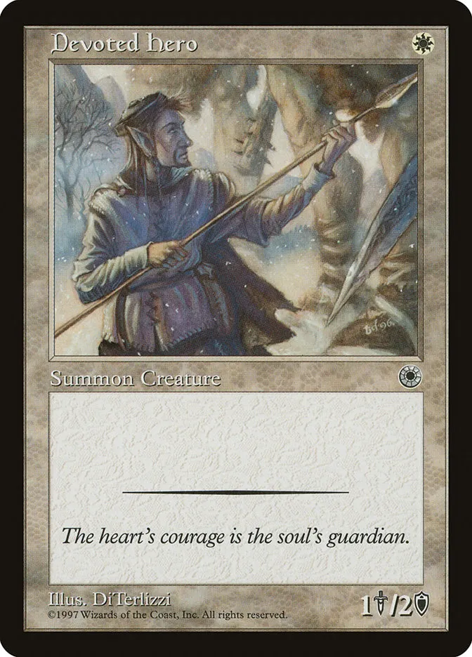 1997 Portal Devoted Hero common #13 common card image