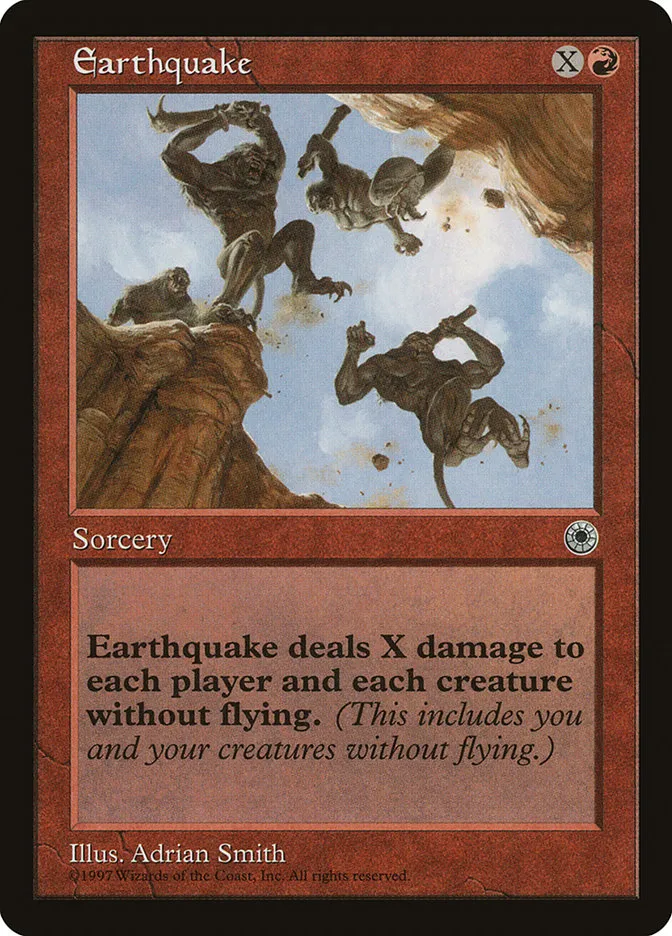 1997 Portal Earthquake rare #124 rare card image
