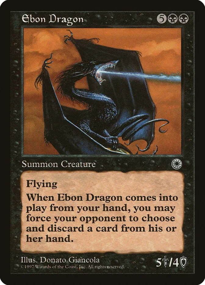 1997 Portal Ebon Dragon #91 rare card image
