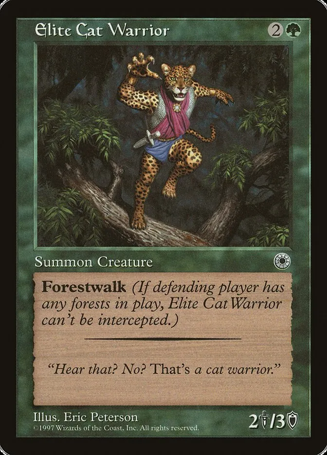 1997 Portal Elite Cat Warrior common #163 common card image
