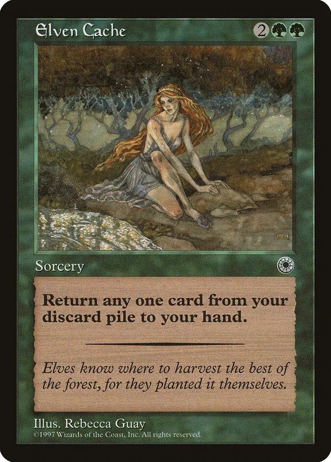 1997 Portal Elven Cache common #164 common card image