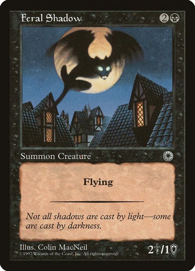 1997 Portal Feral Shadow common #93 common card image