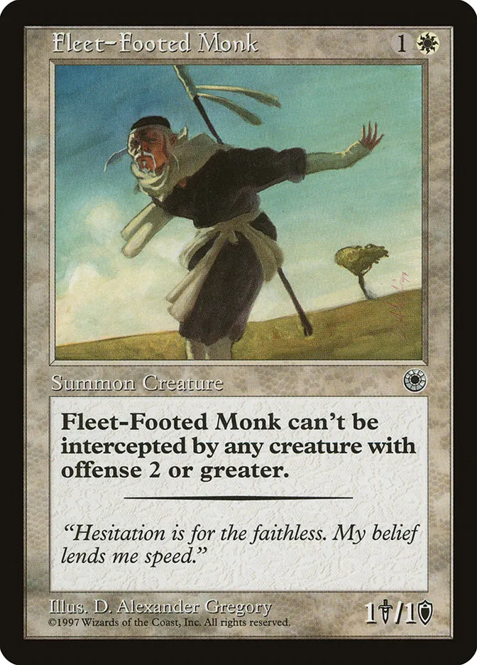 1997 Portal Fleet-Footed Monk common #15 common card image