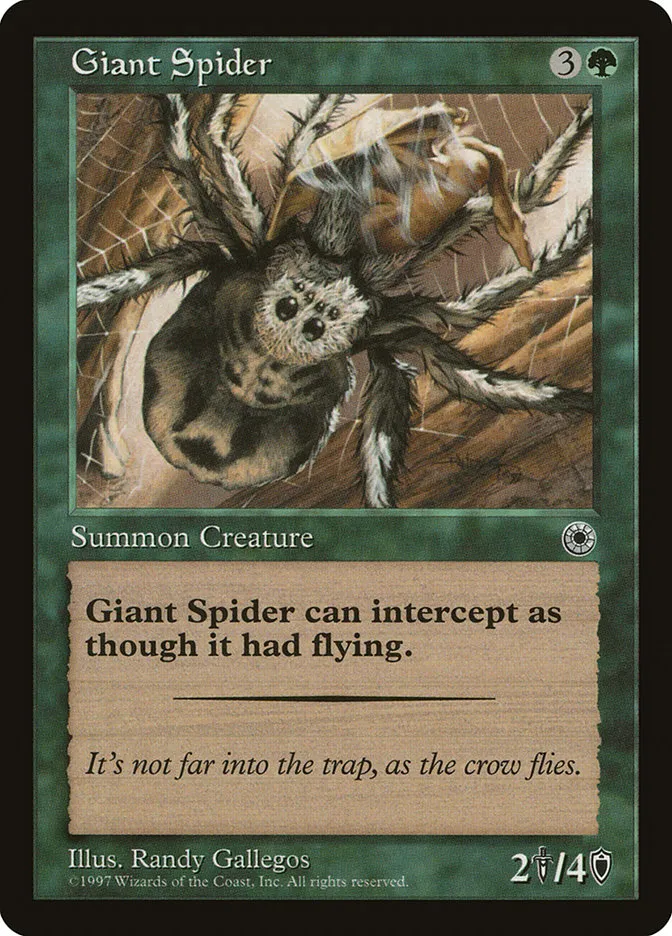 1997 Portal Giant Spider common #167 common card image