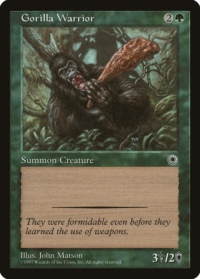 1997 Portal Gorilla Warrior common #168 common card image