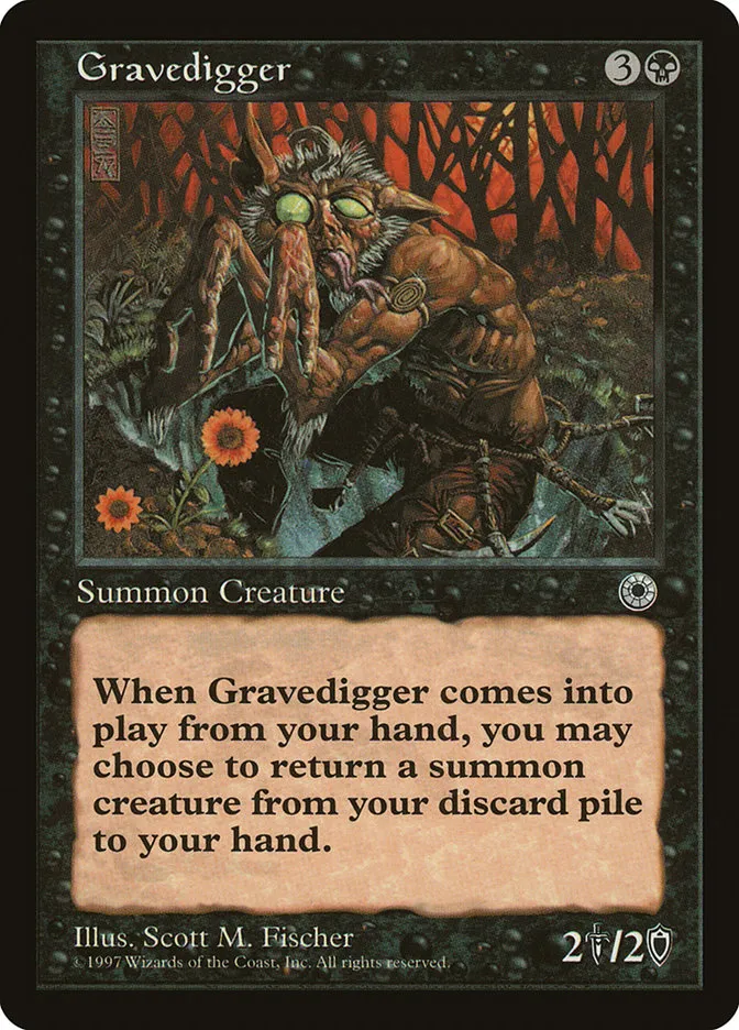 1997 Portal Gravedigger uncommon #95 uncommon card image