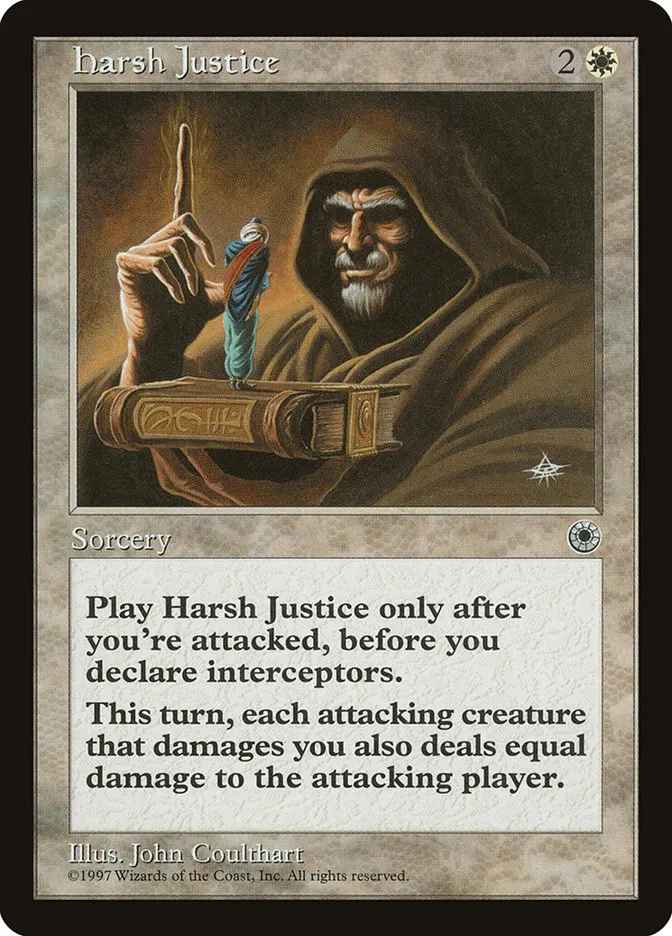 1997 Portal Harsh Justice rare #18 rare card image