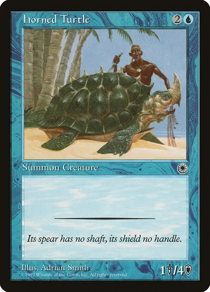 1997 Portal Horned Turtle common #57 common card image