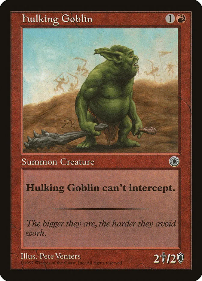 1997 Portal Hulking Goblin common #135 common card image