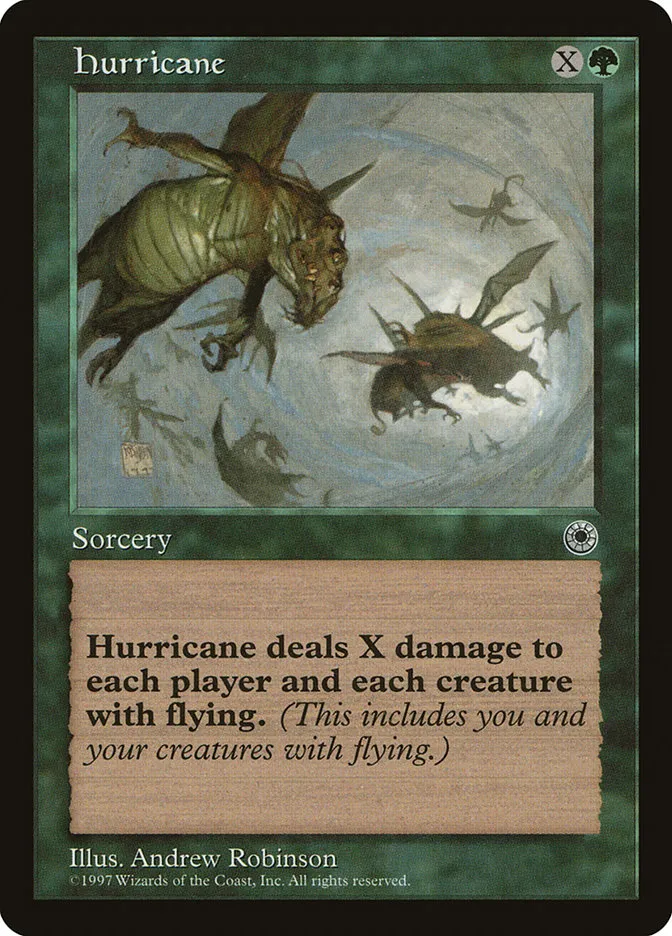 1997 Portal Hurricane rare #170 rare card image