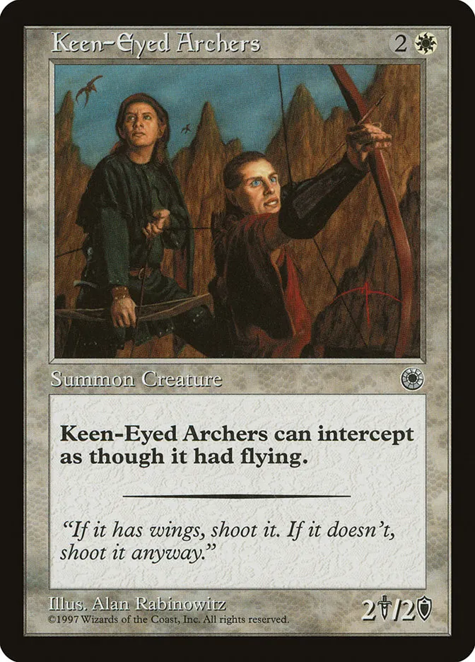 1997 Portal Keen-Eyed Archers common #19 common card image