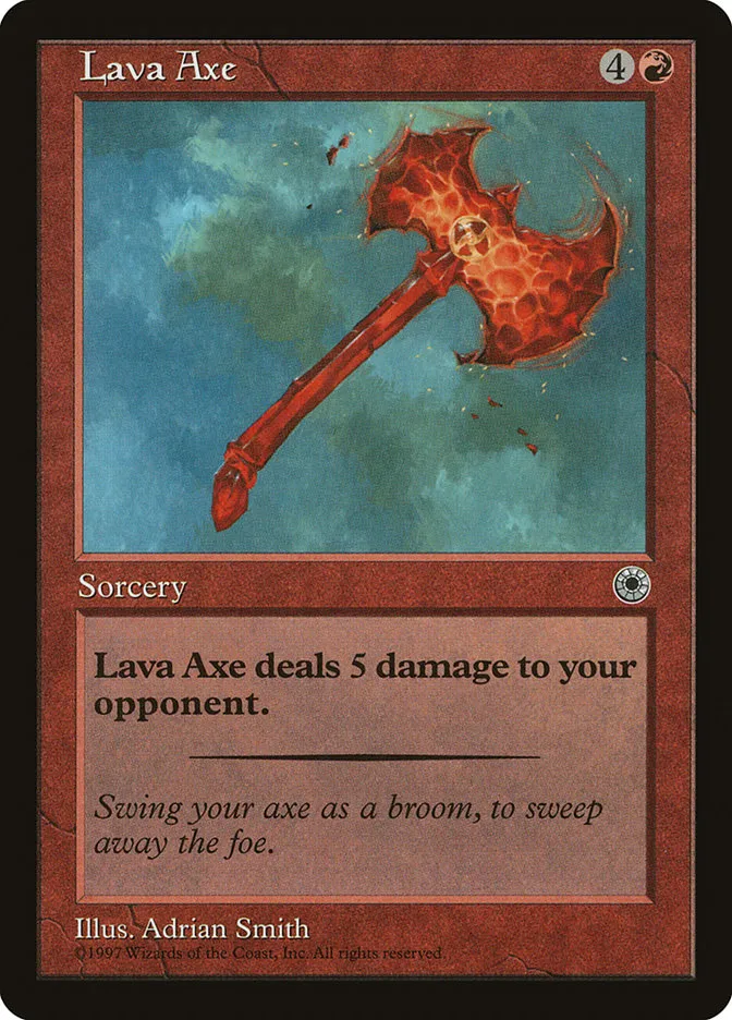 1997 Portal Lava Axe common #137 common card image
