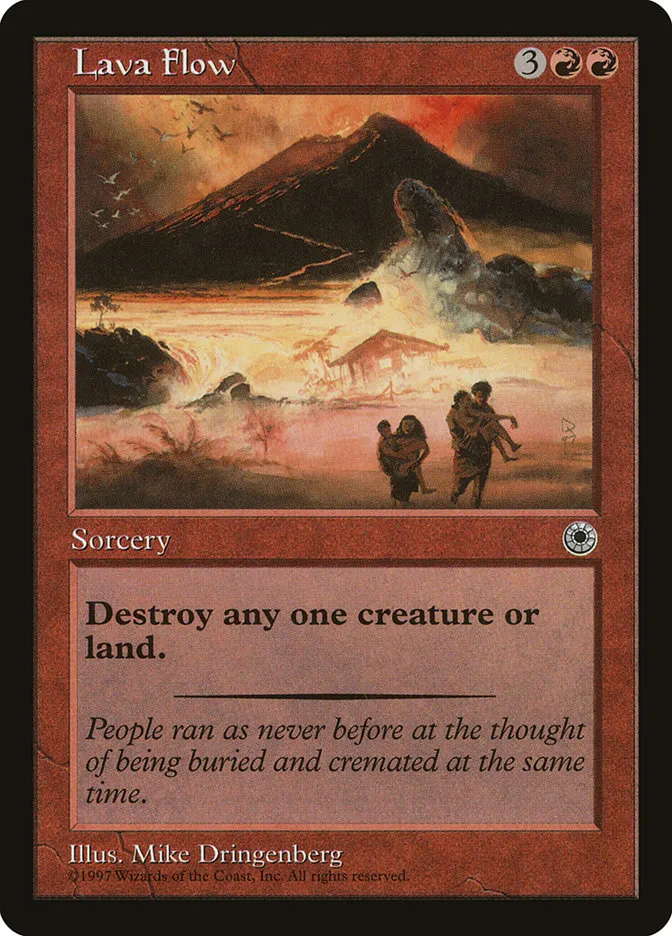 1997 Portal Lava Flow uncommon #138 uncommon card image