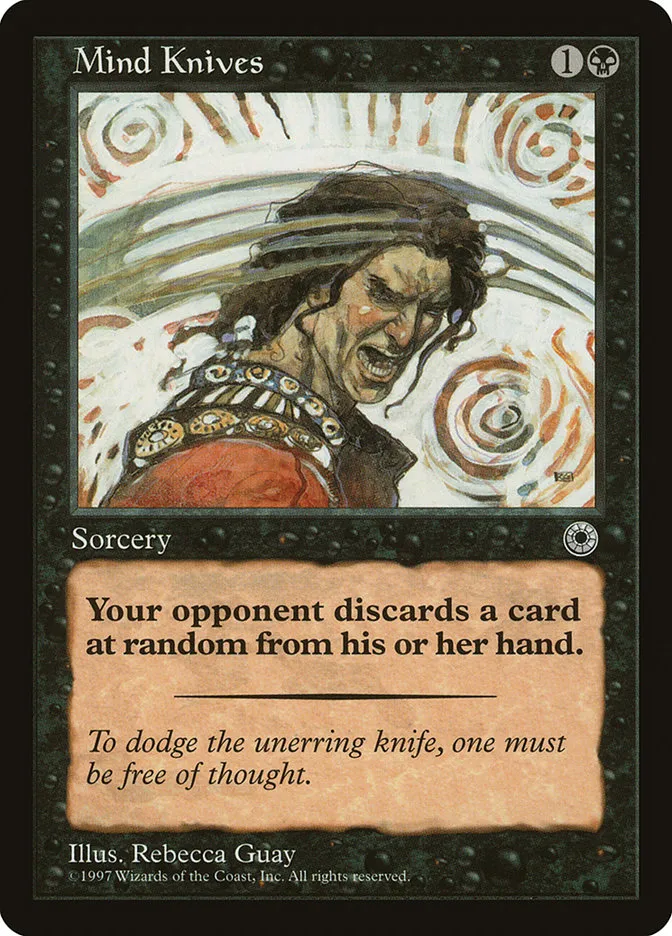 1997 Portal Mind Knives common #100 common card image