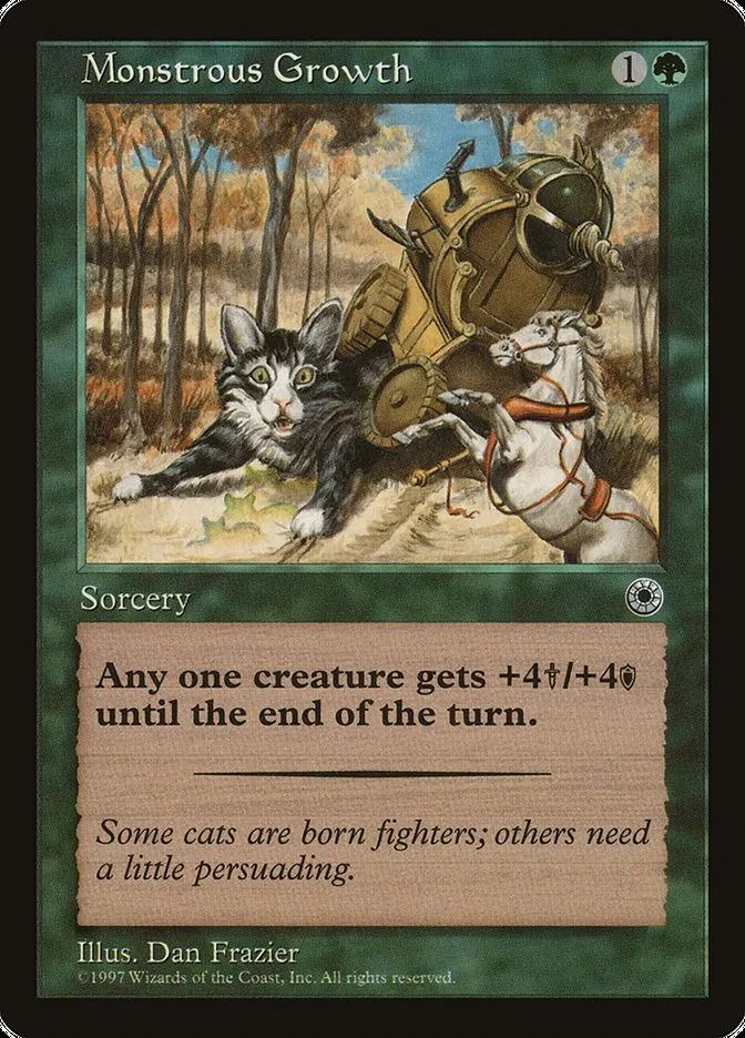 1997 Portal Monstrous Growth common #173 common card image