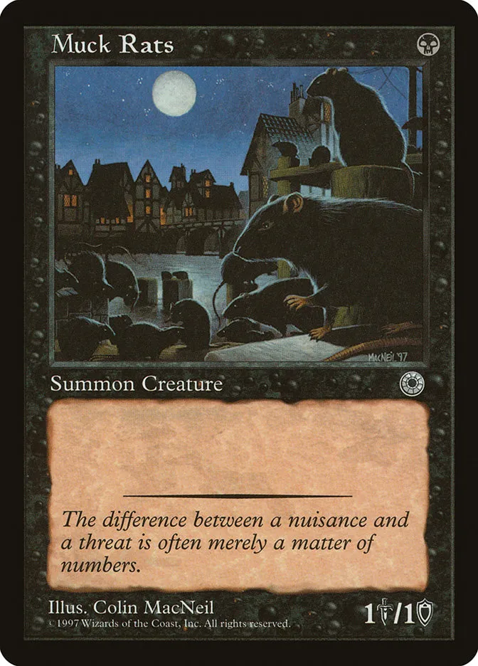 1997 Portal Muck Rats common #102 common card image