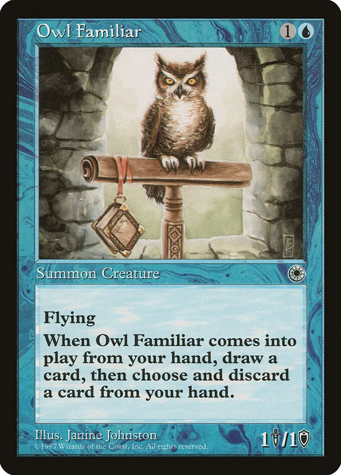 1997 Portal Owl Familiar common #63 common card image