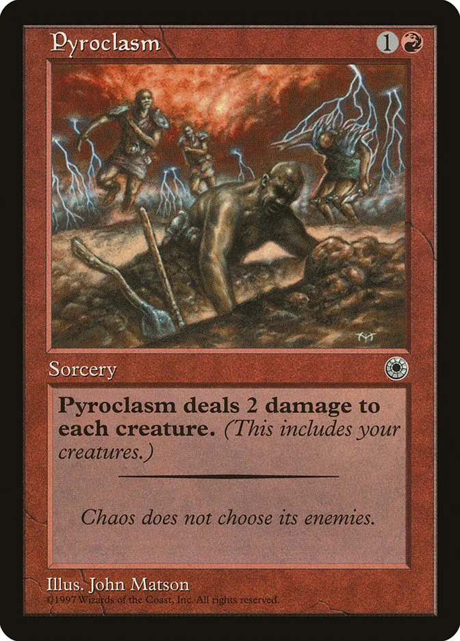 1997 Portal Pyroclasm rare #143 rare card image