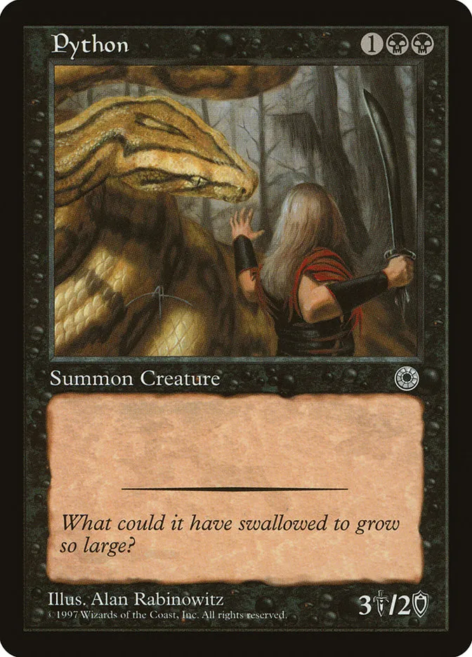 1997 Portal Python common #105 common card image