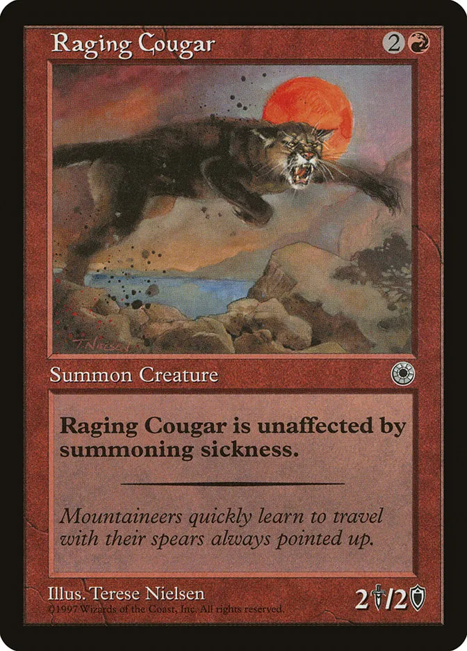 1997 Portal Raging Cougar common #144 common card image