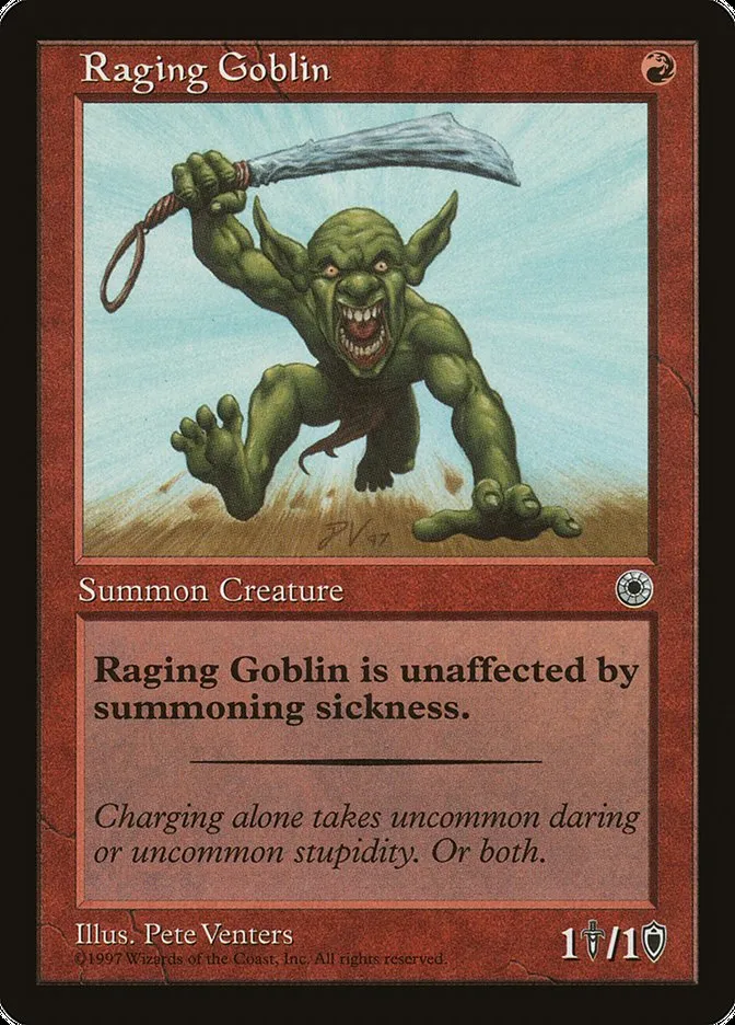 1997 Portal Raging Goblin common #145 common card image