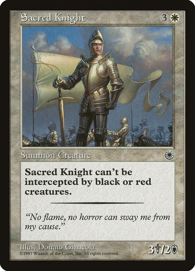 1997 Portal Sacred Knight common #24 common card image