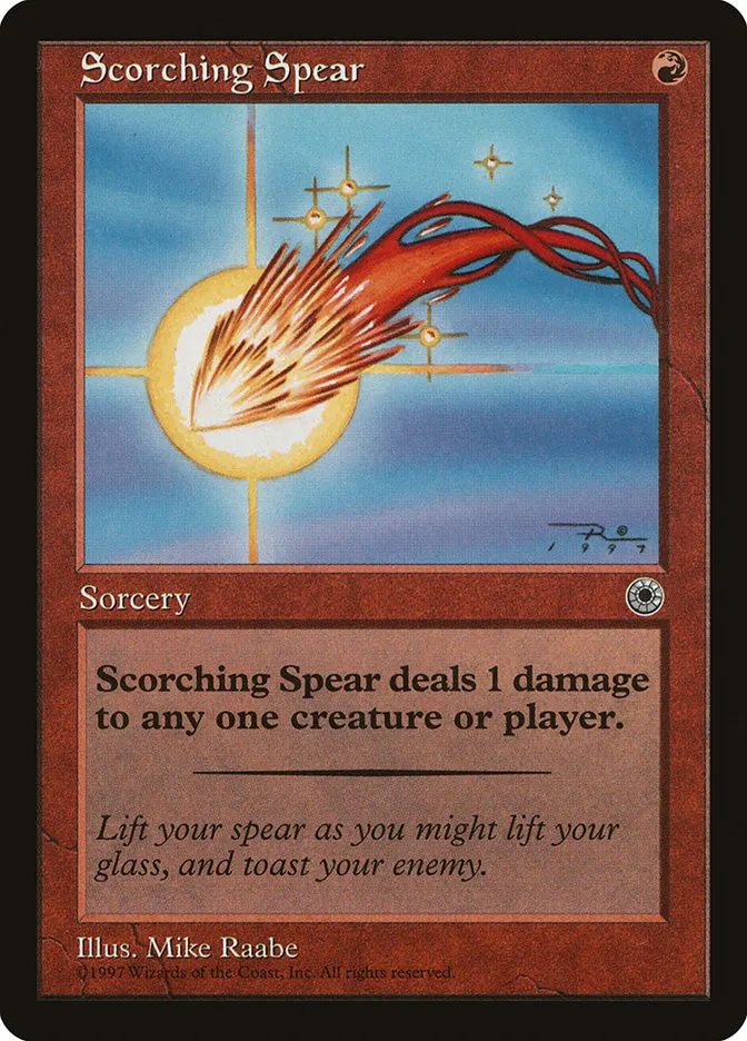 1997 Portal Scorching Spear common #148 common card image