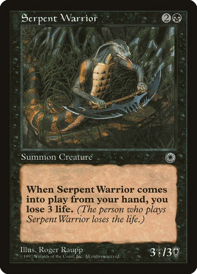 1997 Portal Serpent Warrior common #109 common card image