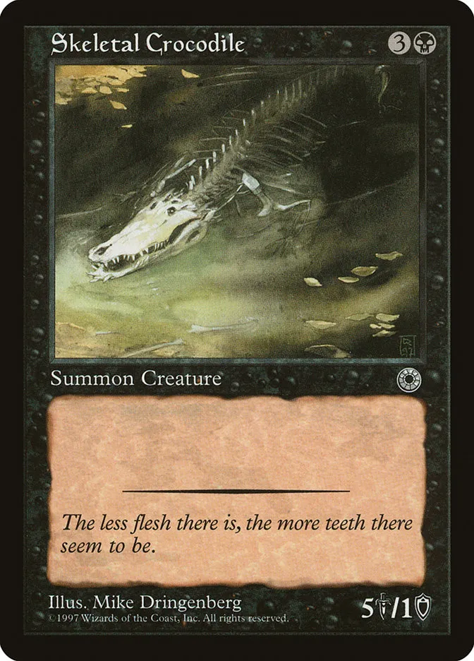 1997 Portal Skeletal Crocodile common #110 common card image
