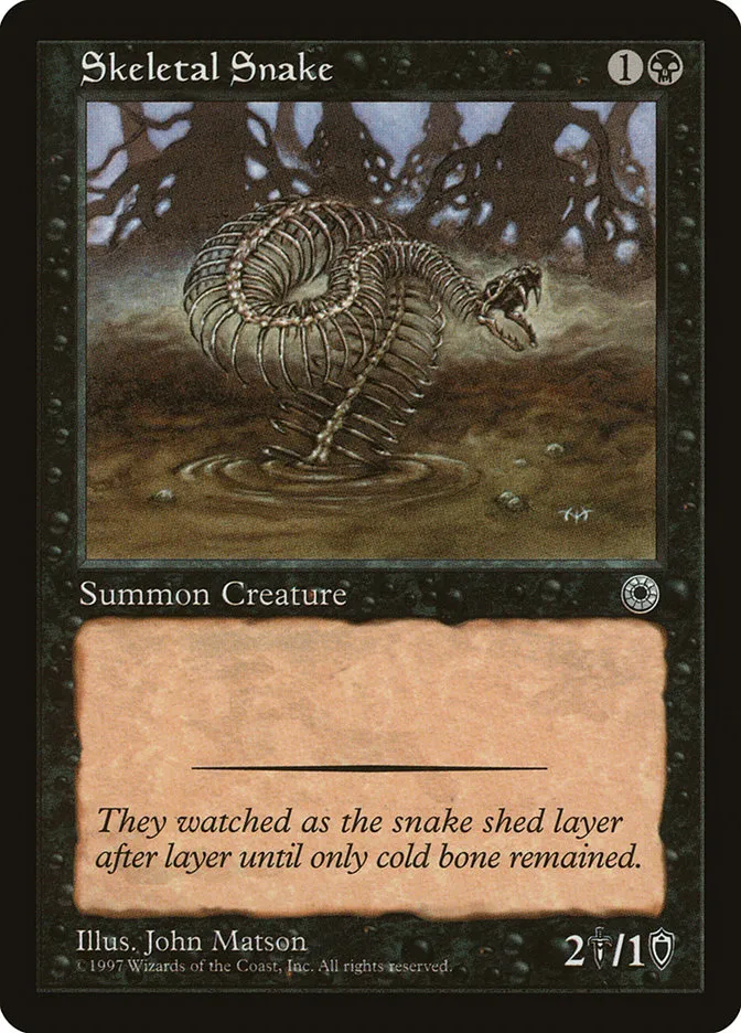 1997 Portal Skeletal Snake common #111 common card image
