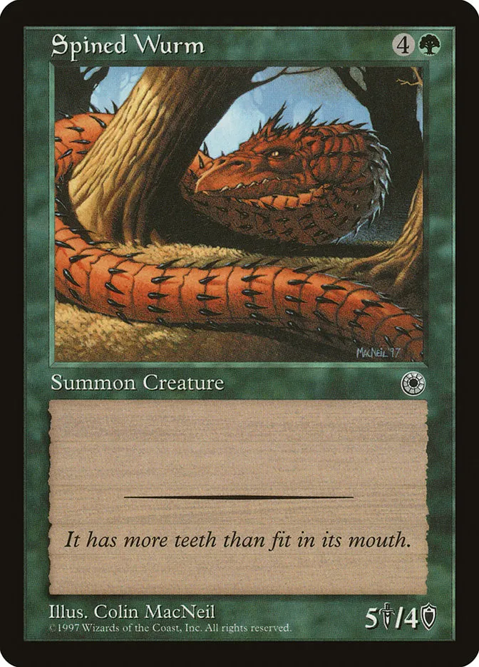 1997 Portal Spined Wurm #185 common card image