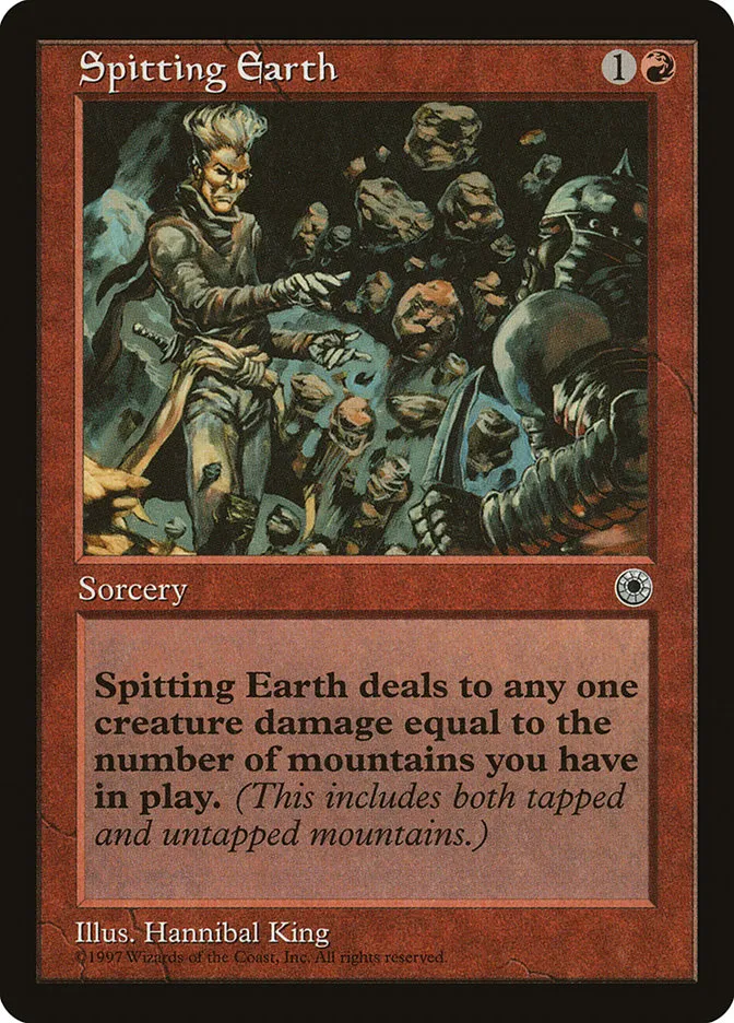1997 Portal Spitting Earth common #150 common card image