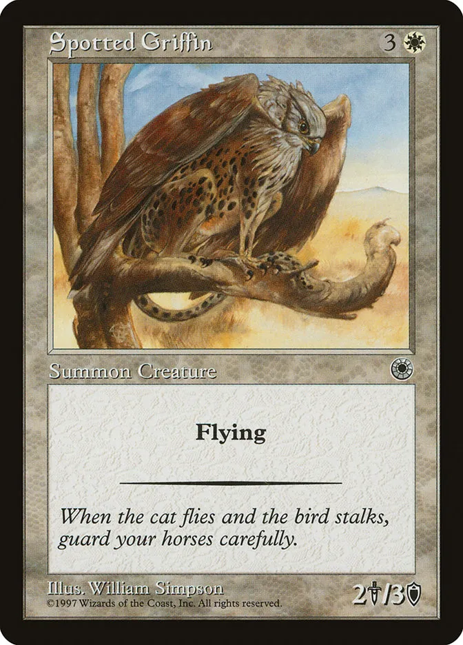 1997 Portal Spotted Griffin common #28 common card image