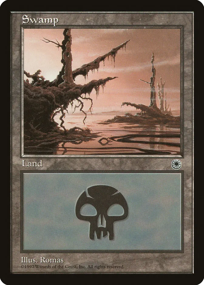 1997 Portal Swamp common #204 common card image