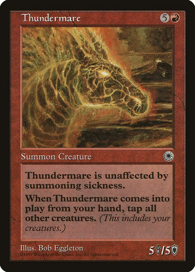 1997 Portal Thundermare rare #152 rare card image