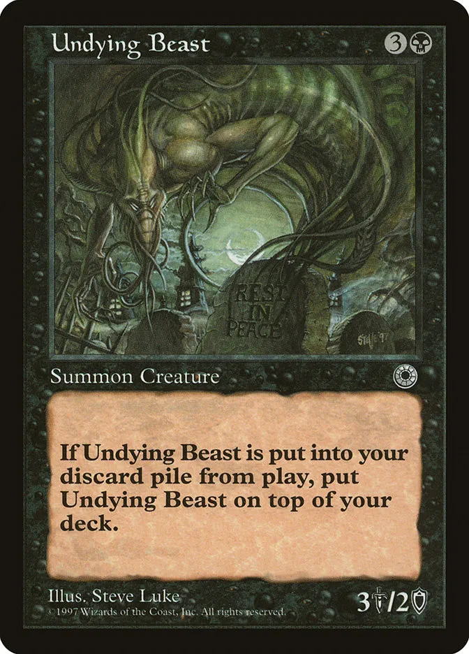 1997 Portal Undying Beast common #113 common card image