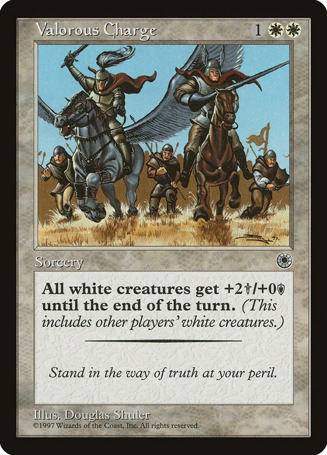 1997 Portal Valorous Charge uncommon #34 uncommon card image