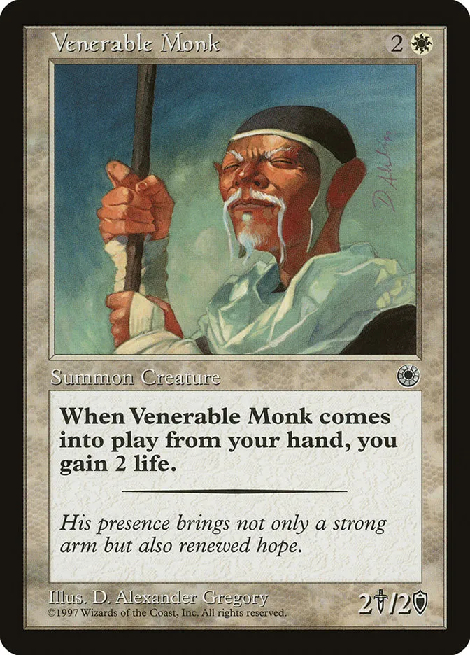 1997 Portal Venerable Monk uncommon #35 uncommon card image