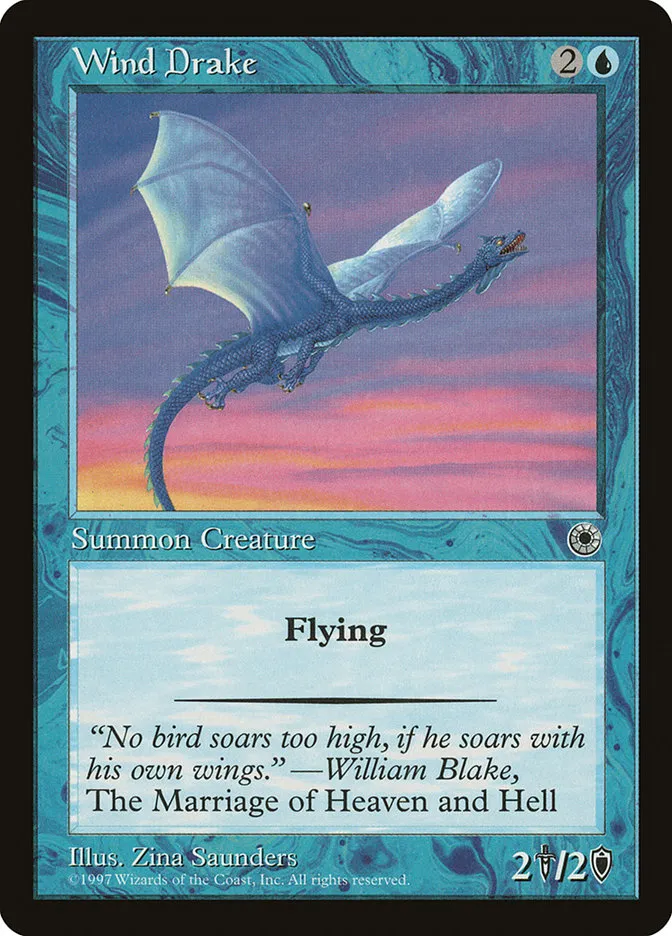 1997 Portal Wind Drake common #77 common card image