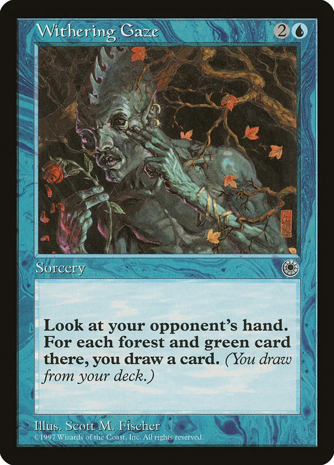 1997 Portal Withering Gaze uncommon #78 uncommon card image