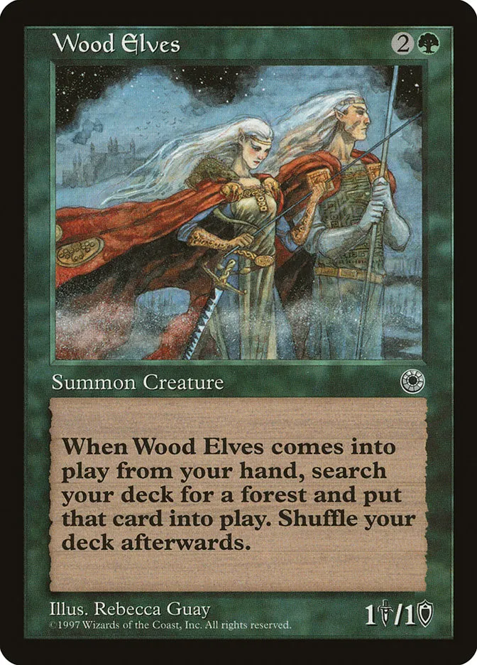 1997 Portal Wood Elves #195 rare card image