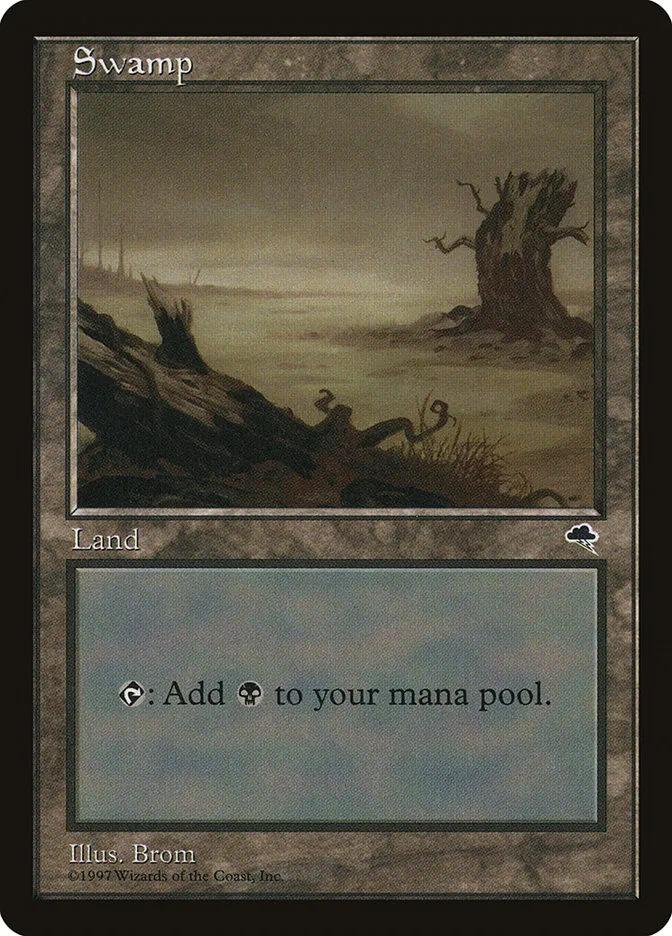 1997 Tempest Swamp common #340 common card image