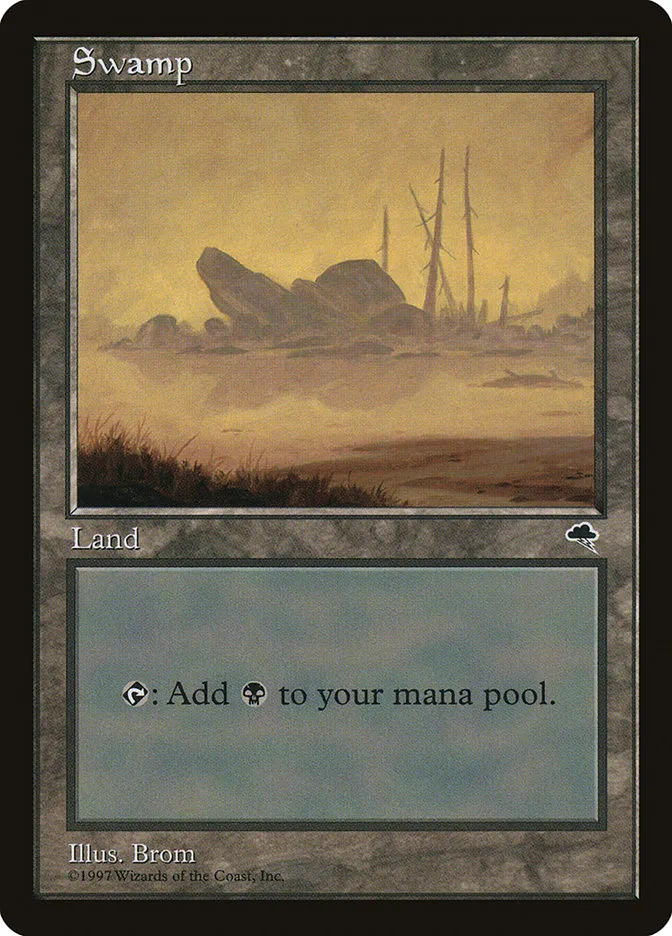 1997 Tempest Swamp common #341 common card image