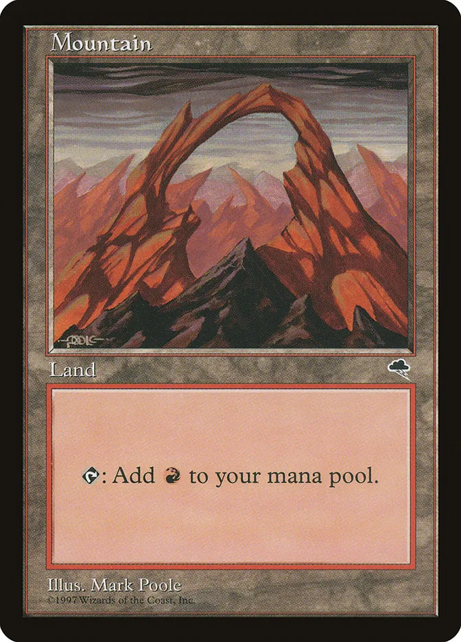 1997 Tempest Mountain common #345 common card image