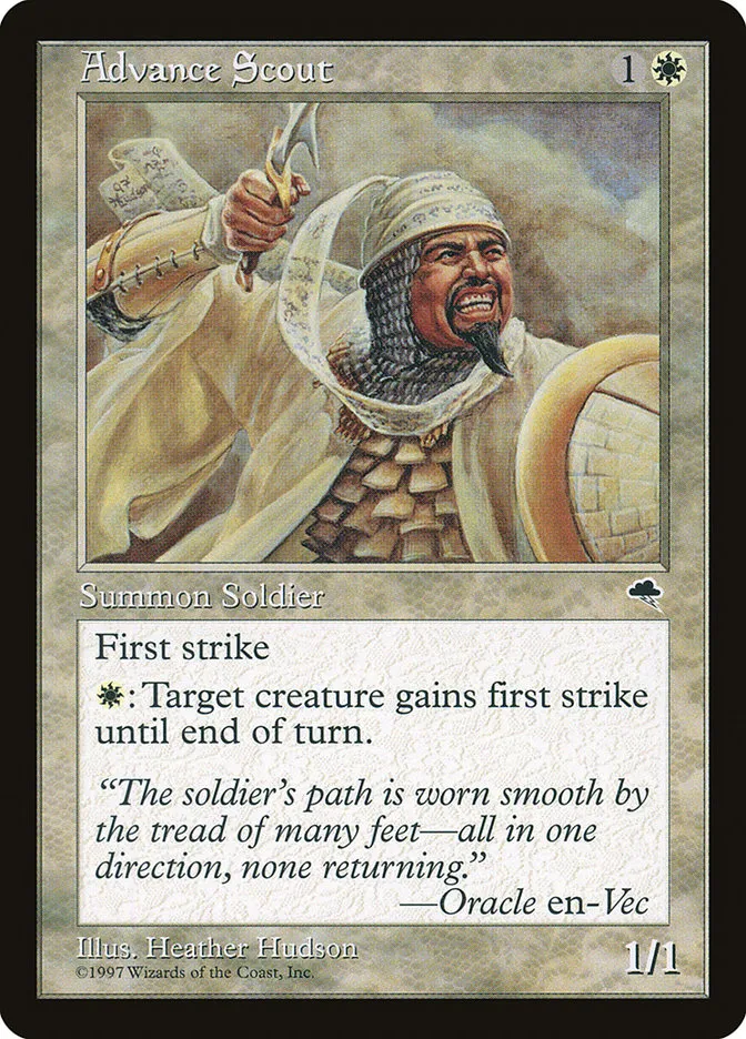 1997 Tempest Advance Scout common #1 common card image