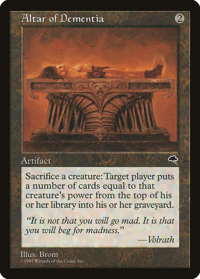 1997 Tempest Altar of Dementia #276 rare card image