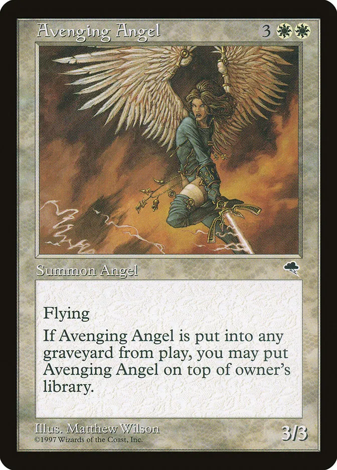 1997 Tempest Avenging Angel #7 rare card image