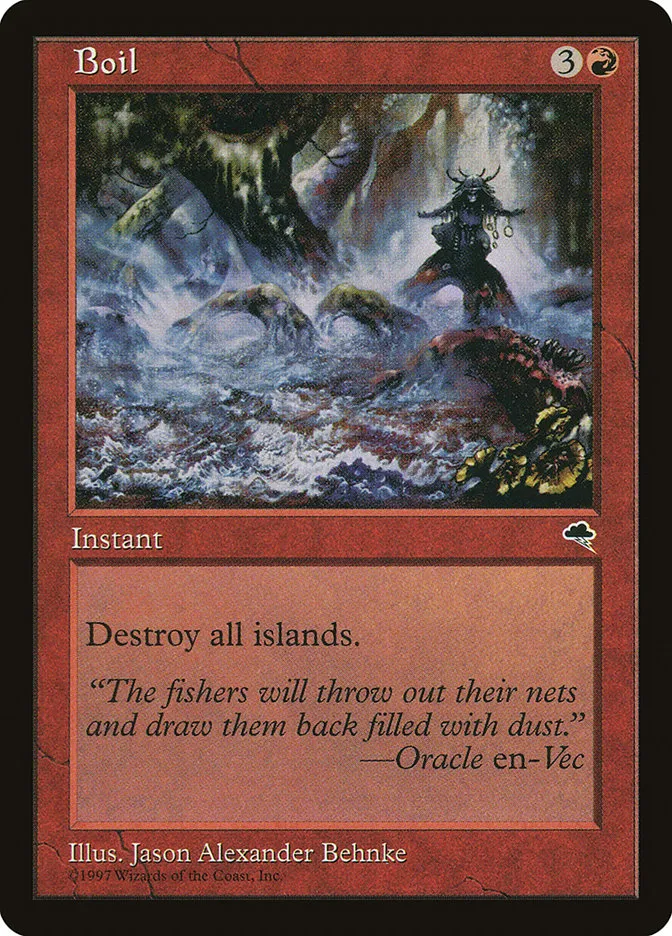 1997 Tempest Boil uncommon #165 uncommon card image